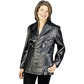 REED Women's 27'' Misses Fit Three Button Leather Jacket in Imported Lamb