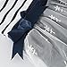 LittleSpring Toddler Girls Long Sleeve Dress Lace Stripe Dress Navy Blue 4T