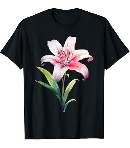 Amazon.com: Lily Flower T-Shirt, Men's Big and Tall, Asphalt Grey