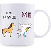 shefine 50th Birthday Gifts for Women - 1974 Birthday Gifts for Women, 50 Years Old Birthday Gifts Coffee Mug for Mom, Wife, Friend, Sister, Her, Colleague, Coworker - 11oz