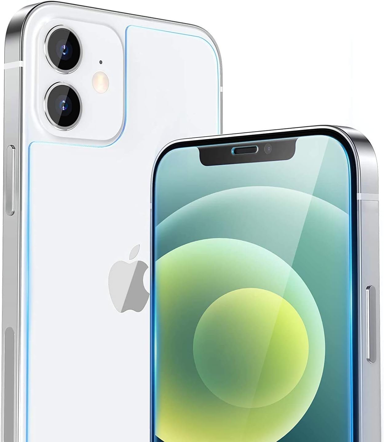 iPhone 12 Screen Protector Front and Back 4Pack, [2 Front +2 Rear