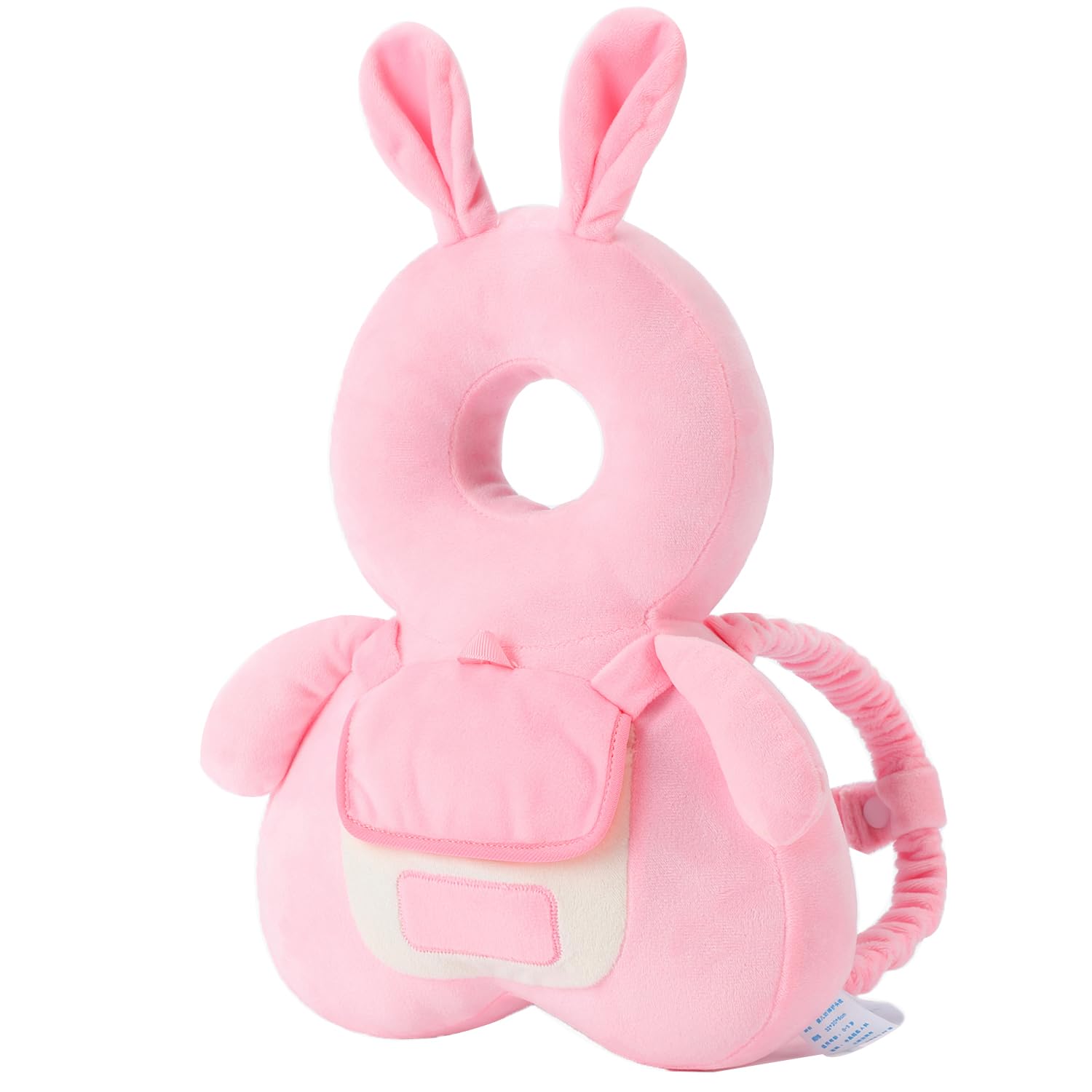 Baby Backpack Head Protection Pillow, Cute Animal Toddler Baby Head Protector Backpack, Adjustable Baby Head Protector for Crawling and Walking (Pink Rabbit)