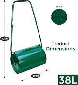 Crystals 38L Heavy Duty Garden Lawn Roller Steel Construction 38L view 3