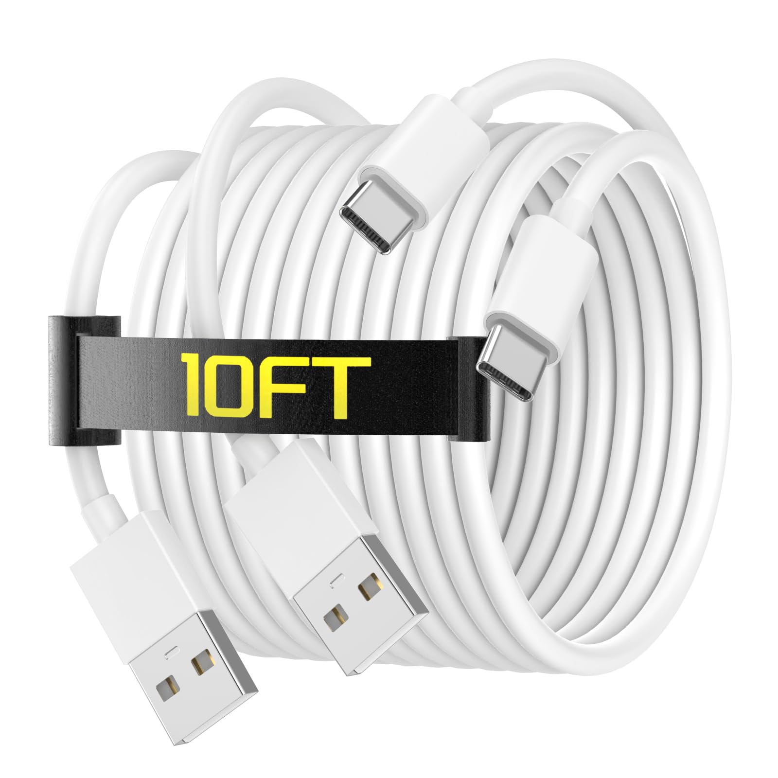 Photo 1 of 10FT Car Carplay Cable for iPhone 16 15, 2 Pack 10FT USB A to USB C Car Charger Cable Cord Compatible for iPhone 16/16 Plus/16 Pro/16 Pro Max/15/15 Plus/15 Pro/15 Pro Max