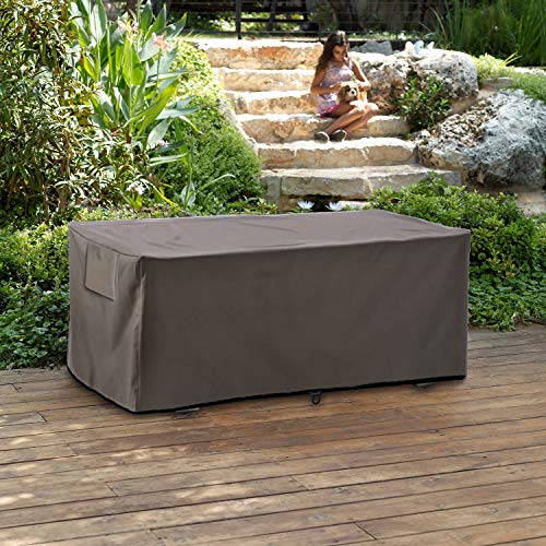 Leader Accessories Waterproof Deck Box/Storage Ottoman Bench Cover for Keter/Lifetime/Suncast/Rubbermaid Deck Box XL-Size