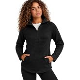 Spyder Womens Quarter Zip Pullover Sweatshirt - Mock Neck Knit Fleece | Warm Soft Grid Fleece Top, Comfortable Everyday Layer for Layering, Travel, and Cool Days (Runs Small)