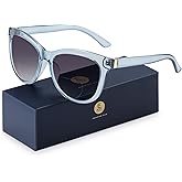 EASY READ Bifocal Reading Sunglasses for Women，Fashion Sun Readers UV400 Protection(Magnification 2.50,Blue)