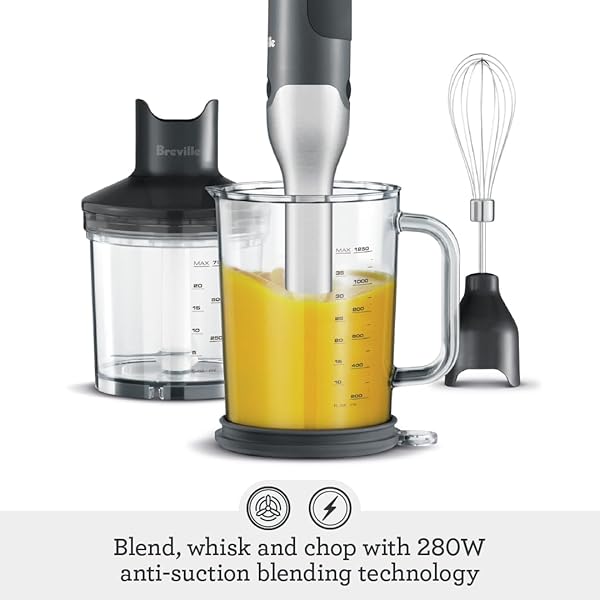 BREVILLE BSB510XL CONTROL GRIP IMMERSION BLENDER, BRUSHED STAINLESS STEEL