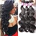 YAEONS Hair Brazilian Hair 3 Bundles Body Wave Grade 5A Unprocessed Virgin Human Hair Weave Extensions(14