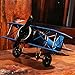 Vintage Airplane Model Metal Handicraft, Wrought Iron Aircraft Biplane, for Photo Props/Christmas/Home Decor/Ornament (Blue)
