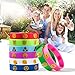 Emoji Silicon Bracelets, 32 Pack Party Wristband Bracelets for Kids Birthday Party Supplies Favors , Novelty Toys Pinata Fillers for School Classroom Rewards, Carnival Prizes Accessories.