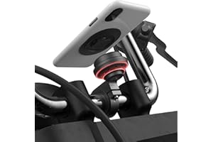 SINCETOP Motorcycle Phone Mount,Bike Cell Phone Holder with Vibration Dampener module,Out Front Bicycle Handlebar Mount for Mountain Road EBike,Scooter,Moto,MTB,Quick Release Attach/Detach【Series C - 2nd Gen】