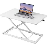 Adjustable Height Standing Desk Converter Keyboard Riser 23.6 Inch White | Stand Up Desk Riser, Computer Keyboard Stand for Desktop, Ergonomic Sit Stand Computer Workstations