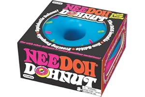 Schylling NeeDoh Dohnuts - Sensory Fidget Toy - Assorted Colors - Ages 3 to Adult (Pack of 1)