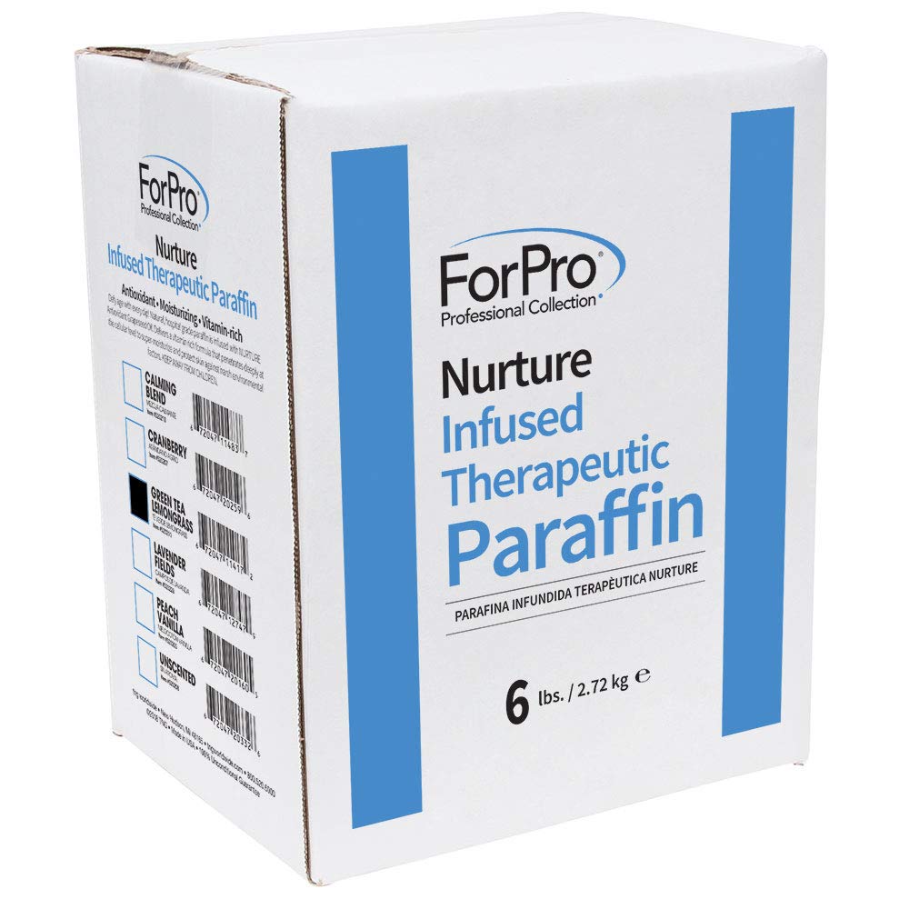 ForPro Professional Collection Nurture Infused Therapeutic Paraffin, Green Tea Lemongrass, Non-Greasy, Age-Defying and Moisturizing for Soft and Healthy Skin, 6 Lbs : Beauty