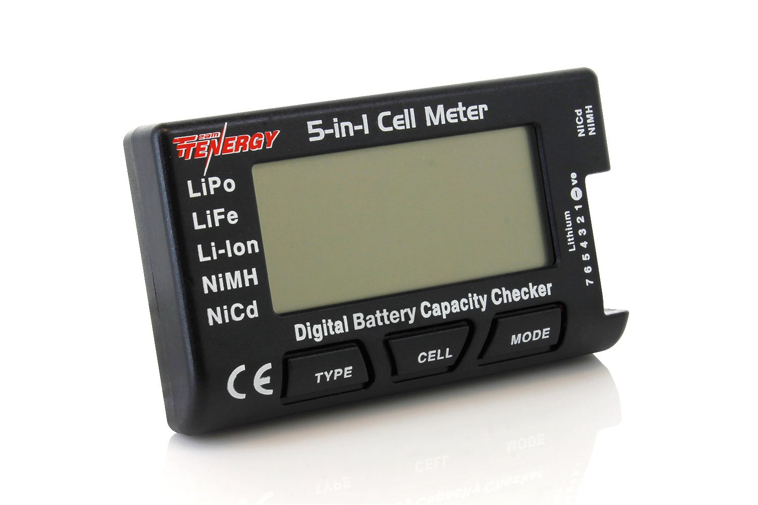Tenergy 5in1 Battery Meter, Intelligent Cell Meter Digital Battery