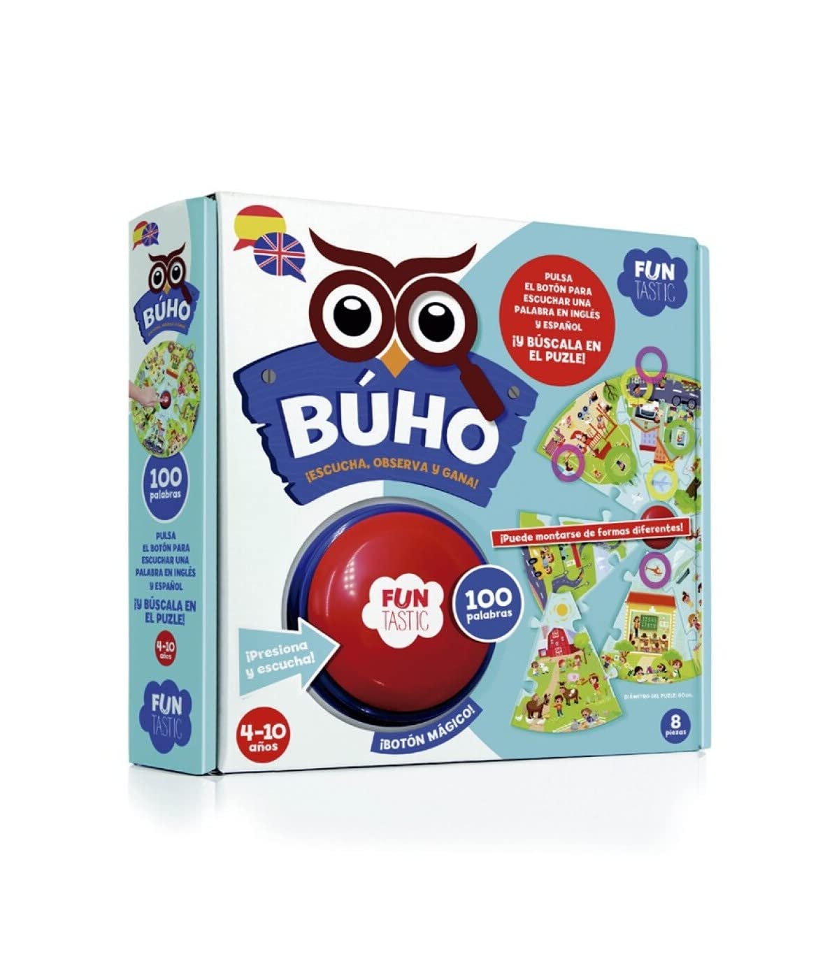 Imagiland -FUN008 Puzzles, Blue, 24cm x 24cm x 6cm (FUN008)