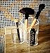 PuTwo Modern Acrylic Round Makeup Brush Organizer, Transparent, 3 Sections, 370g