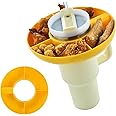 NINU Snack Bowl for Stanley 40oz Tumbler with Handle, Reusable Snack Tray with 4 Compartment Compatible for Stanley Cup 40oz with Handle (yellow) Suitable for Presents