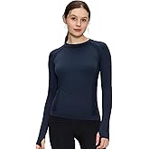Long Sleeve Workout Tops for Women, Compression Shirt, Sports Running Shirt Breathable Athletic Top Slim Fit