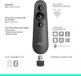 Logitech R500s Laser Presenter Bluetooth USB Clicker 20m Range Dark Grey view 6
