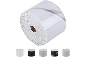 SYYKDEF Peel and Stick Waterproof Wall Border Bathroom Mirror Frame Border Sticker Self Adhesive Wall Edging Lines Foam Wall Base Moulding Trim for Home Decoration(32.8 Ft x 3.9 in)