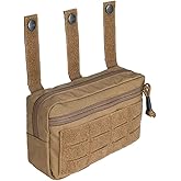 IDOGEAR MOLLE Dangler Pouch Admin Dump Drop Pouches Dual-Purpose Carrying Kit EDC Sub Abdominal Bag Hook and Loop 500D Nylon