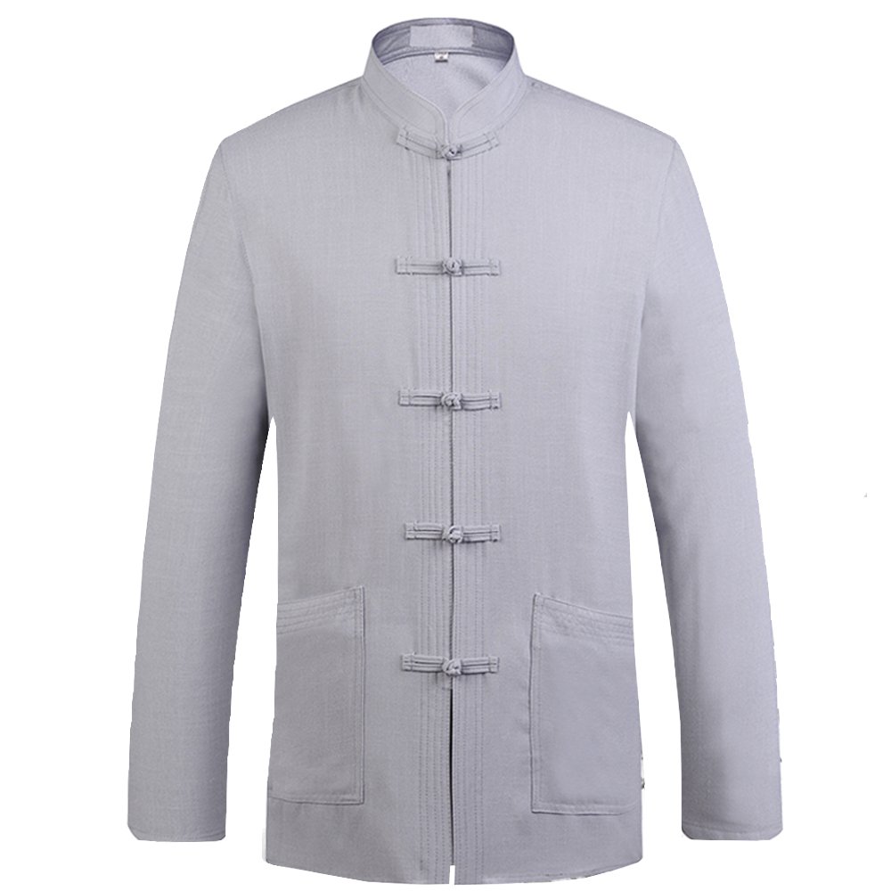 Chinese Tang Suit for Men Kung Fu Clothing Tops Martial Art Cotton Shirt