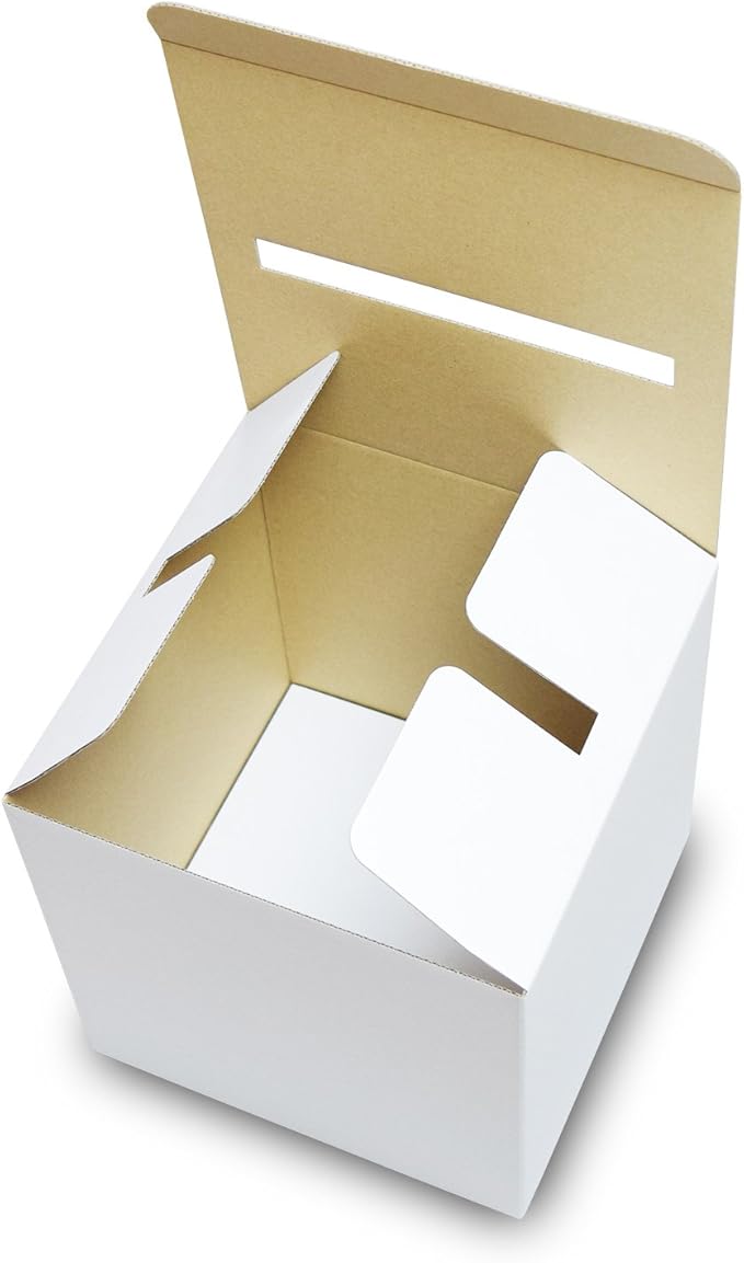 Amazon アンケートボックス 白 50枚セット アンケート回収箱 投票箱 回収box ダンボール 段ボール 紙箱 ダンボール 梱包箱 文房具 オフィス用品