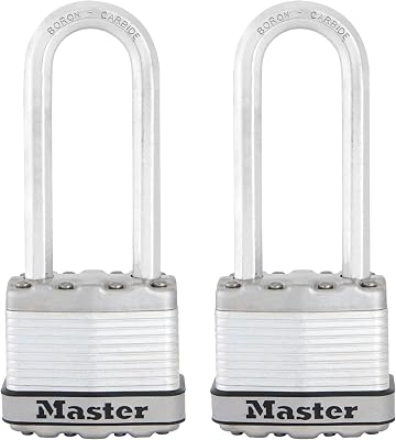 M1XTLJCCSEN Lot de 2 cadenas en acier laminé Magnum de 3,5 cm de large, diamètre de 1,6 cm, dégagement de la manille, manille de 6,3 cm