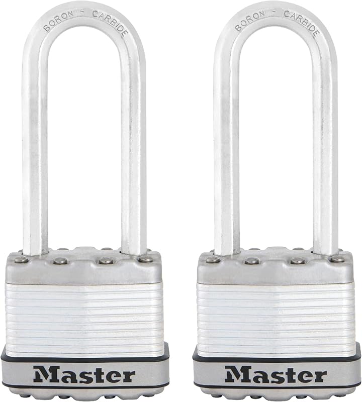 M1XTLJCCSEN Lot de 2 cadenas en acier laminé Magnum de 3,5 cm de large, diamètre de 1,6 cm, dégagement de la manille, manille de 6,3 cm