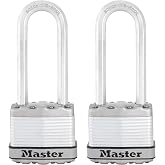 Master Lock M1XTLJ Magnum Heavy Duty Padlock with Key, 2 Pack Keyed-Alike