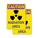 (2 Pack) Radiation Area With Symbol OSHA Caution