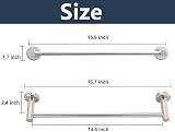 FUKTSYSM Stainless Steel Towel Bar Rail 40 cm Round Towel Rack Silver view 4
