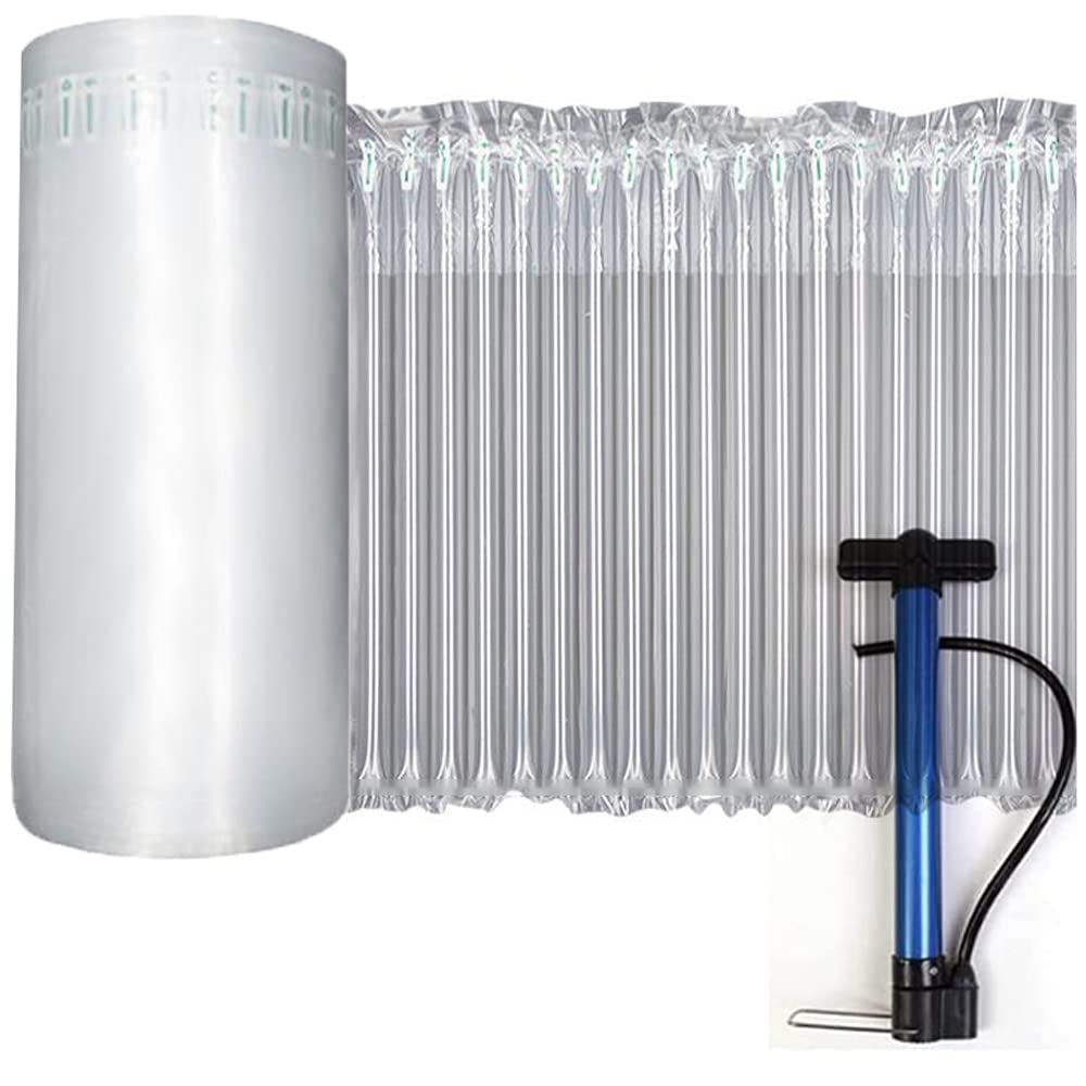 ProtectaBubble 300mm x 45m Inflatable Air Column Bubble Wrap - Essential for Moving, Packing & Shipping, Free Pump