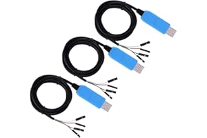 DaFuRui 3Pack PL2303TA USB to TTL Serial Cable, Compatible with Raspberry Pi, Microcontroller, Router