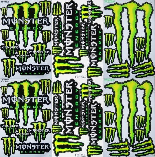 6 Rockstar Energy Drink Metal Mulisha Yamaha Kawasaki Motocross Racing Helmet Motorcycle Decal Sticker