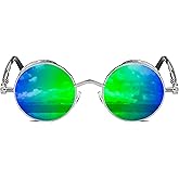 ROCKNIGHT Gothic Steampunk Round Polarized UV400 Protection Sunglasses Unisex Street Outdoor 48mm