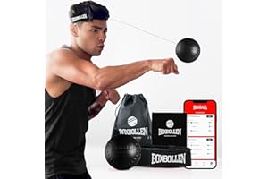 Boxbollen® Boxing Reflex Ball - Celebrity-Endorsed Home Workout Game - App-Connected Punch Counter - Hand Eye Coordination Training Ball - Christmas Gift for Boxers, All Ages - Stocking Stuffer
