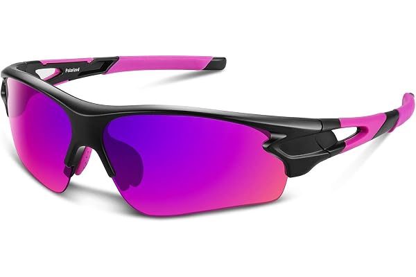BEACOOL Polarized Sports Sunglasses for Men Women Baseball Running Cycling Fishing Softball Golf TAC Safety Glasses UV400