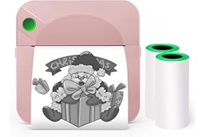 Zeacool Mini Pocket Printer,Portable Thermal Printer for Label,Text Memo,Receipt,Sticker,Photo Printers,BT Inkless Sticker Printing, Wireless Bluetooth Printer Compatible with iOS and Android,Pink