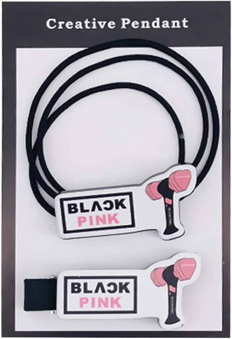 GTRESED Unique 1Set Kpop BLACKPINK GOT7 EXO TWICE Hair Rope Hair Clip Girls Hair Accessories(None BLACKPIN K)