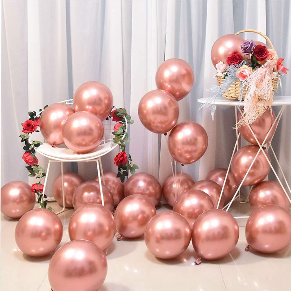 Kbgroup Com Decorations Decorations Et Accessoires De Fete Pour Enfants Ballon Confettis Mihua Ballon Rose Gold Mariage Fete 60 Ballons Comprend Ballon Rose Gold Convient Pour La Decoration Anniversaire Ballon Blanc Et 4 Rubans
