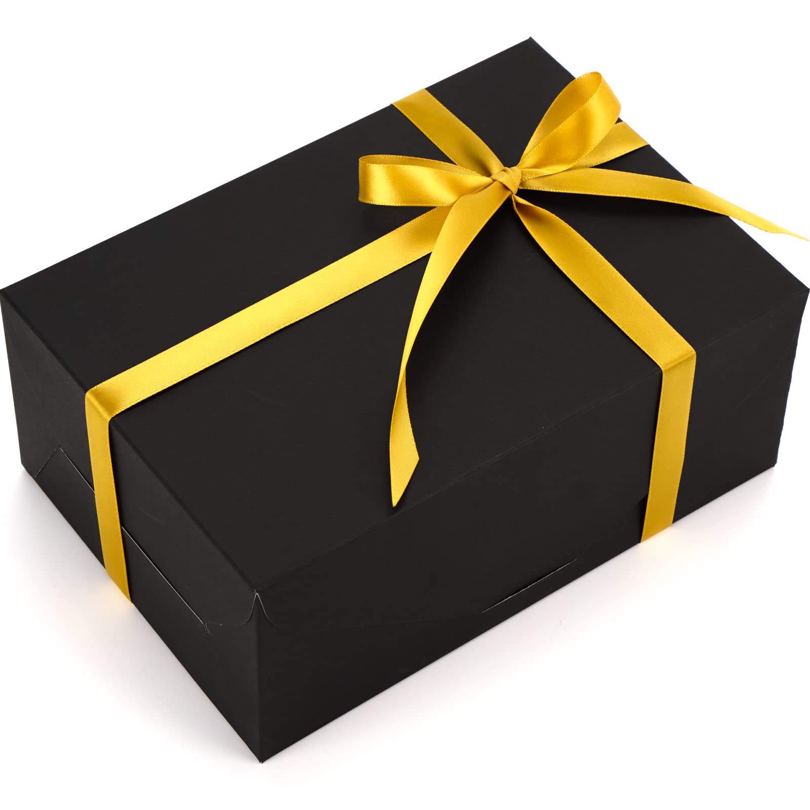 Photo 1 of UnicoPak 10 Pack Black Gift Boxes with Gold Ribbons 9.5x6.6x4, Gift Boxes with Lids for Presents Bridesmaid Proposal Box, Gift Boxes for Wedding, Birthday, Anniversary, Holiday, Christmas