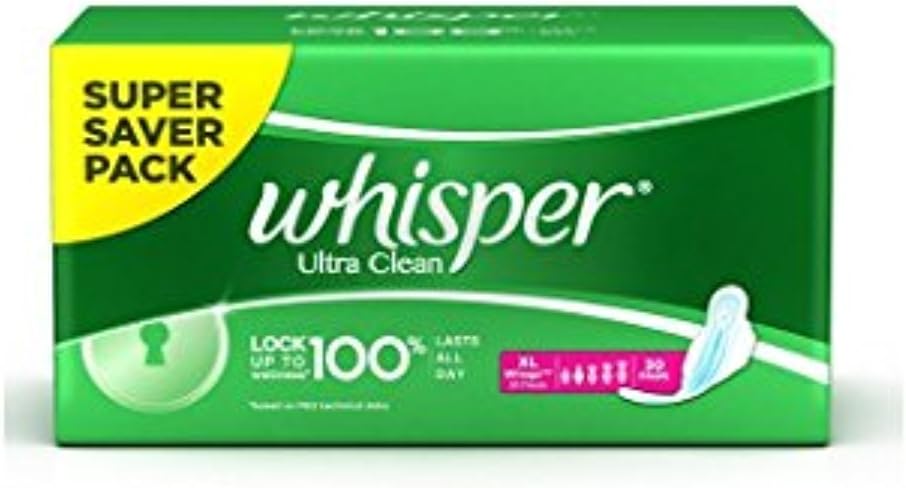 Whisper Ultra Clean XL Wings Sanitary Pad (Pack of 15)