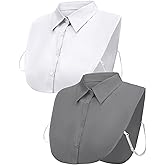 Tatuo 2 Pieces Fake Collar Detachable Collar for Women Shirts Dickey Half False Blouse Dickey