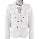 Leather Artist Women’s Double Breasted Lambskin Leather Blazer-Genuine Leather Jacket for Work and Casual Wear