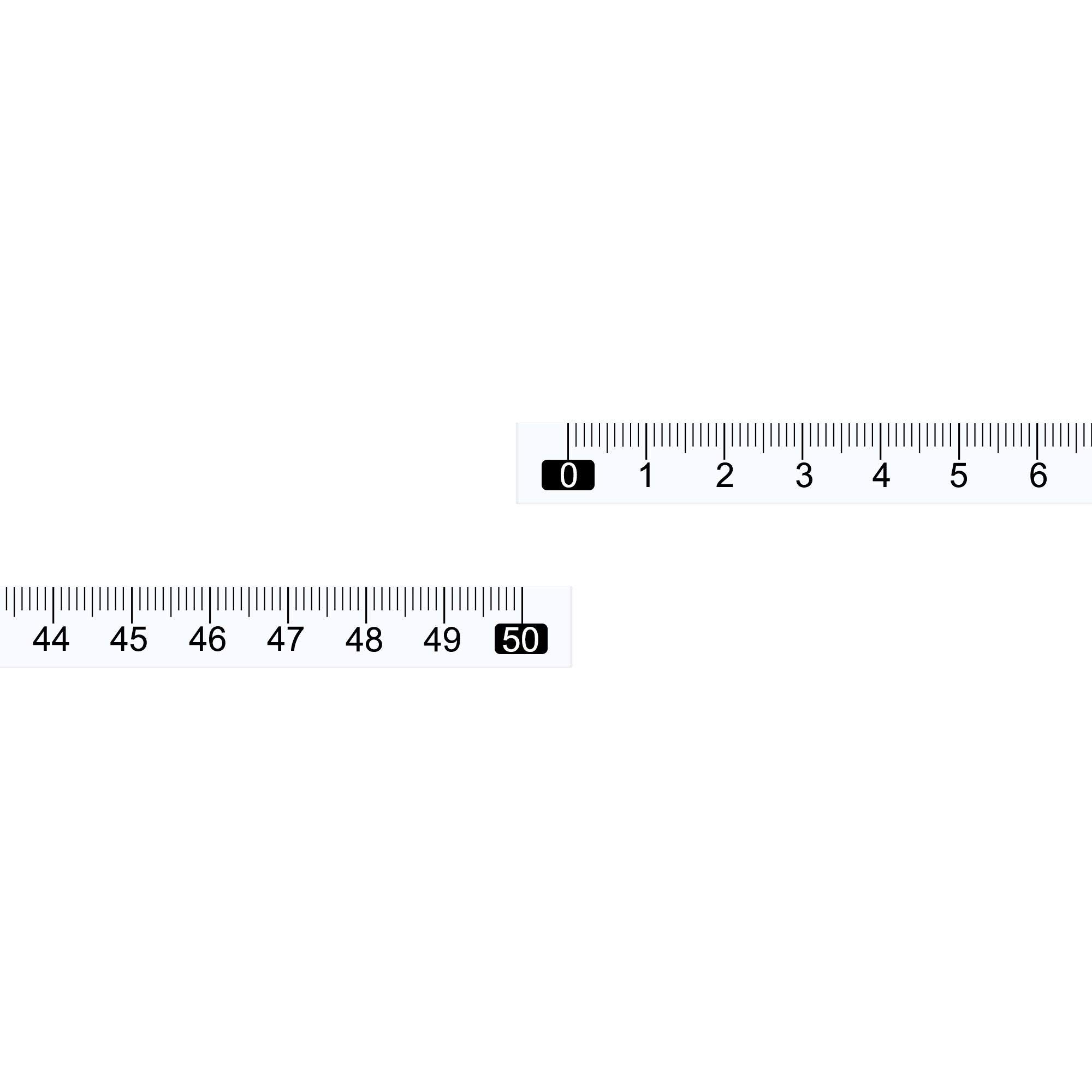 sourcing map 10 Pcs Adhesive Backed Tape Measure 50cm Left to Right Read Measuring Tapes Stick on Workbench Ruler (Transparent)