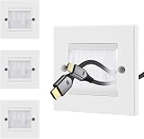 Dedjgoo 4PCS Single Gang Brush Wall Plate for Cable Pass Through Cover White view 1