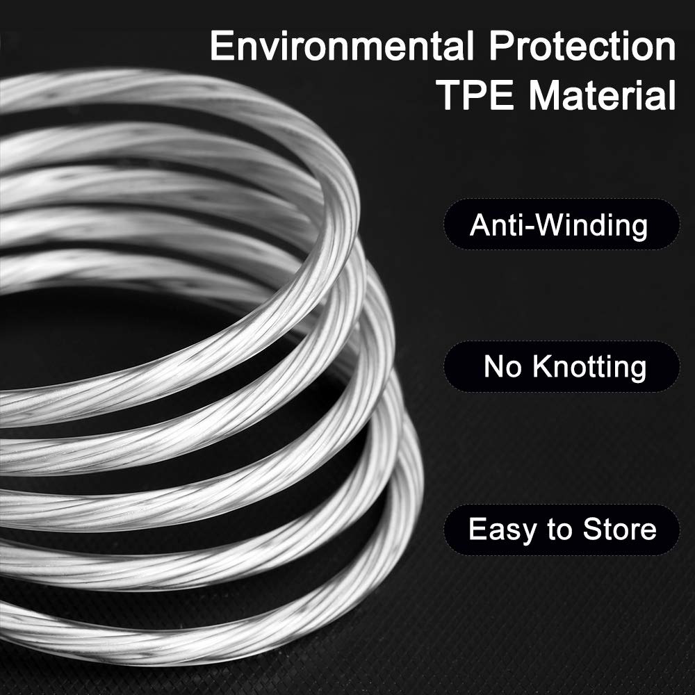 Led Phone Charging Cable 6ft/2M Compatible for Phone XR/X/8/7/6S Plus/SE/Pad More,Momen Fast & LED Flowing Light Charging Cord (Blue Light)